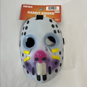 Fortnite Rabbit Raider Mask - White, Purple, Yellow Accents